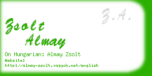 zsolt almay business card